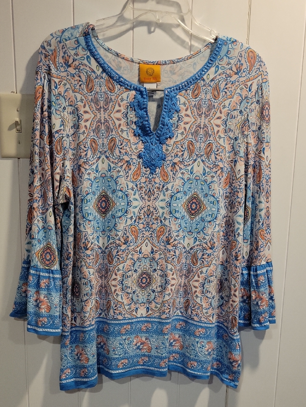 Ruby Rd Boho Style Bell Sleeve Top